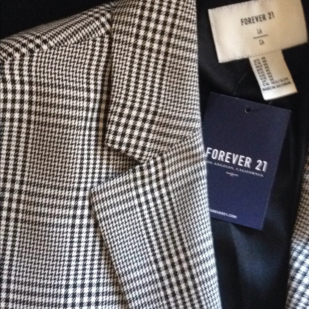 Forever 21 Career Plaid Jacket Size M